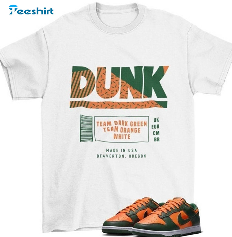 Box Label Dunk Low Miami Team Shirt, Trending Crewneck Unisex Hoodie