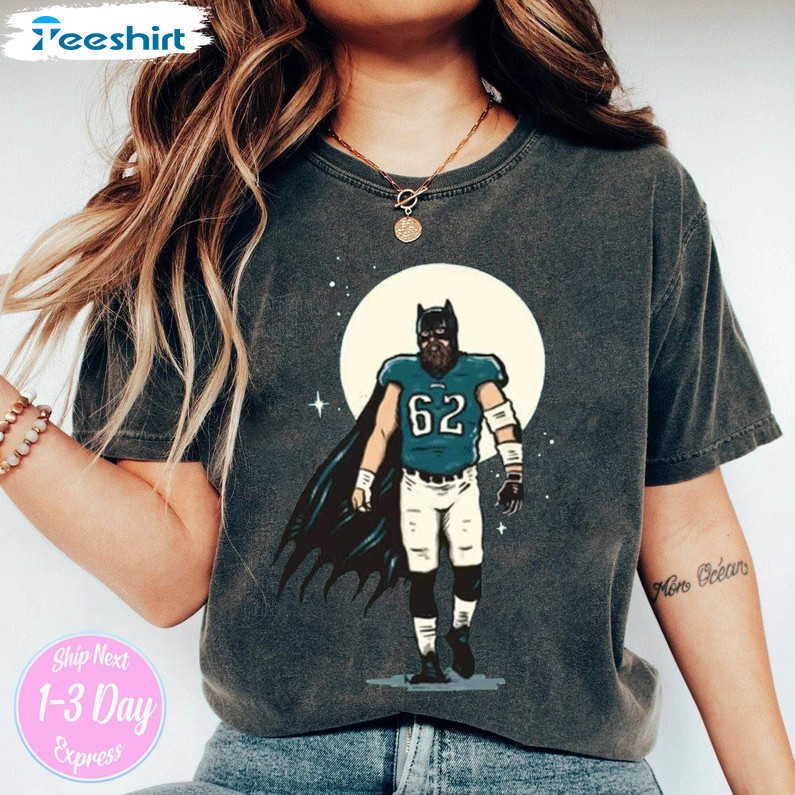 Limited Jason Kelce Eagles Shirt, Fat Batman Jason Kelce Cartoon Crewneck Unisex T Shirt