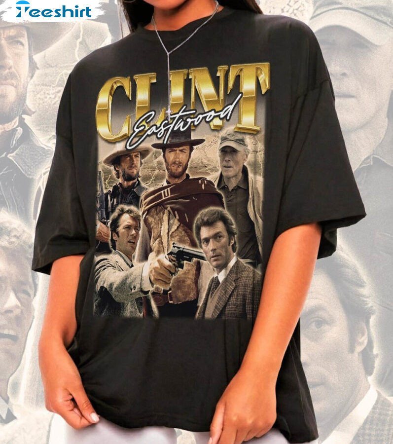 Retro Clint Eastwood Shirt , Clint Eastwood Long Sleeve Crewneck