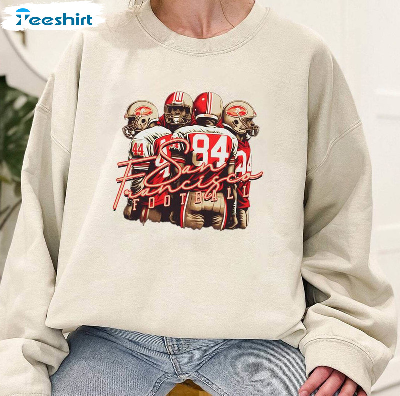 San Francisco Football Shirt, Retro 49ers Unisex Hoodie Short Sleeve San Francisco Football Shirt, Retro 49ers Unisex Hoodie Short Sleeve