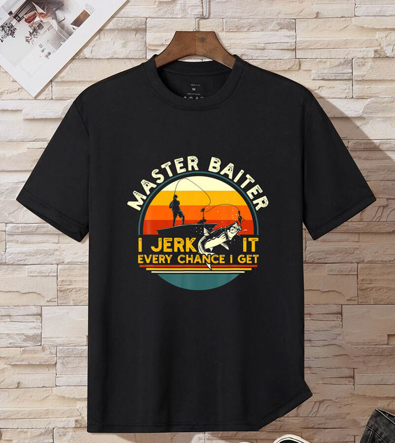 Master Baiter Fisherman Shirt, I'm Always Jerking My Rod For A Fish Short Sleeve Long Sleeve