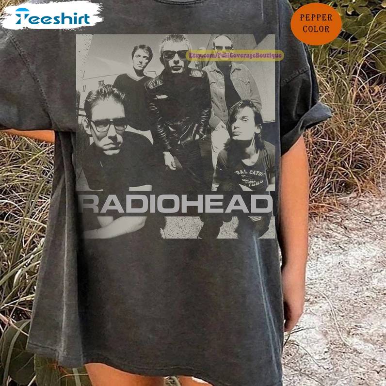 Vintage 90s Band Unisex Hoodie, Comfort Radiohead Shirt Long Sleeve Vintage 90s Band Unisex Hoodie, Comfort Radiohead Shirt Long Sleeve