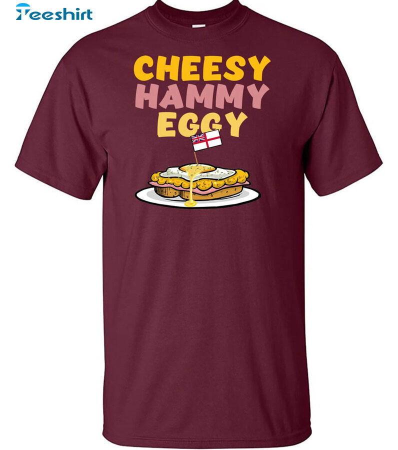 Cheesy Hammy Eggy Shirt, Uk Royal Navy Veteran Unisex Hoodie Long Sleeve