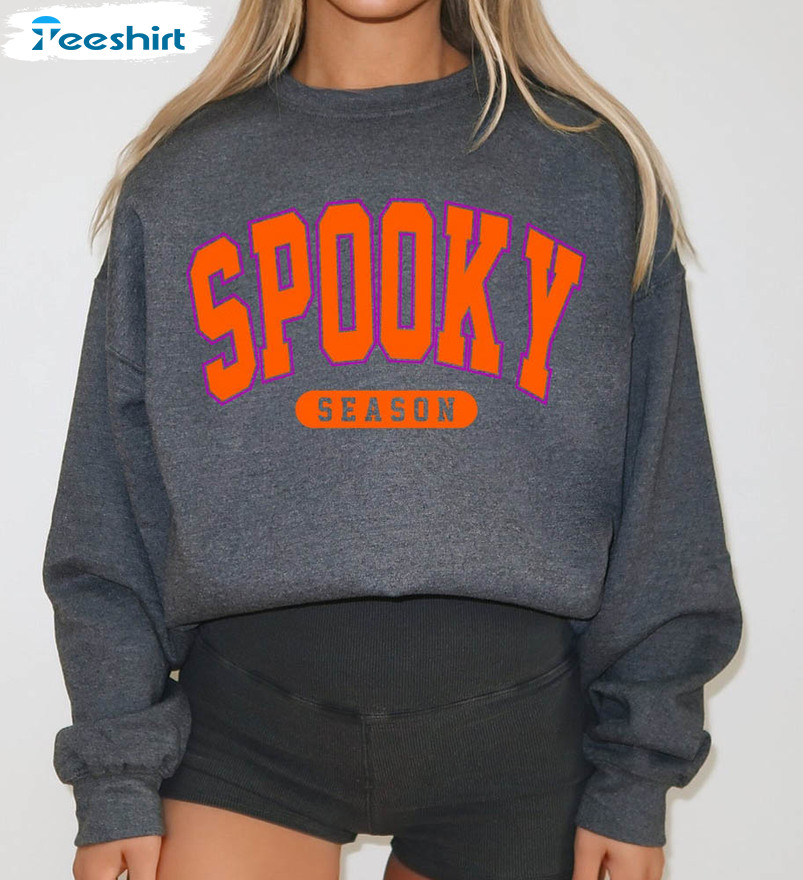 Neon Halloween Spooky Season Shirt, Halloween Funny Unisex T-shirt Long Sleeve Neon Halloween Spooky Season Shirt, Halloween Funny Unisex T-shirt Long Sleeve