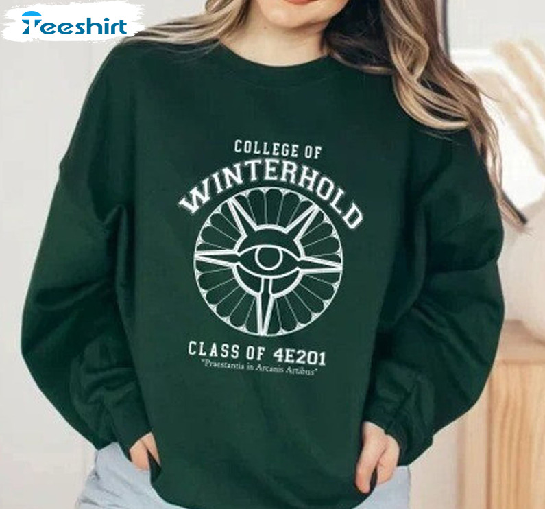 College Of Winterhold Trendy Shirt, Elder Scrolls Skyrim Apparel Skyrim Tee Tops Short Sleeve